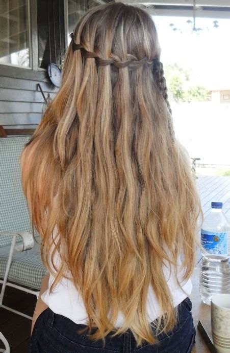 2014 Spring Hair Trends Cute Waterfall Braid For Summer Pretty Designs
