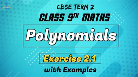 🛑class 9th Maths Exercise 21 With Examples Chapter 2 Polynomials