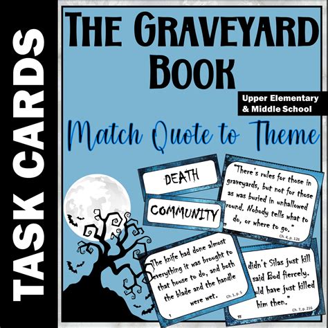 The Graveyard Book Match Quote To Theme Task Cards Classful