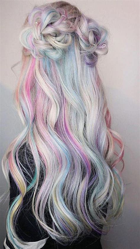 Light Pastel Rainbow Hair Inspiration For Summer In 2020 Pastel