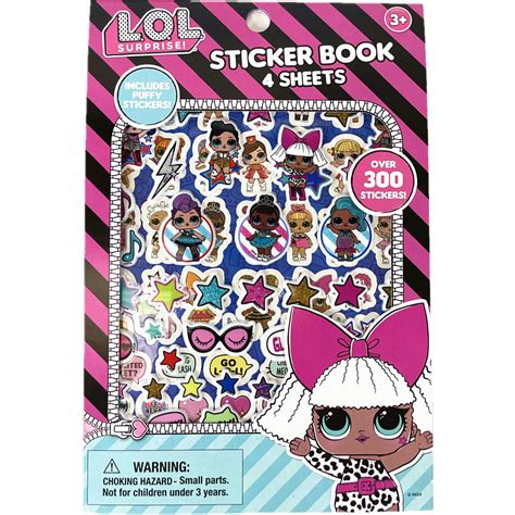Lol Surprise Sticker Book With Puffy Stickers Party Favors Supplies Lol