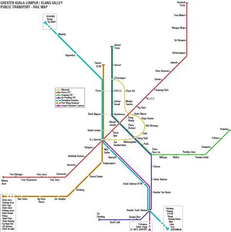 It has a comprehensive network of buses, taxis, monorail, light rail transit and bicycles together with safety vest, helmet and map can be rented at kl city gallery near dataran merdeka. KUALA LUMPUR TRANSPORT MAP - Yala's Place of Freebies