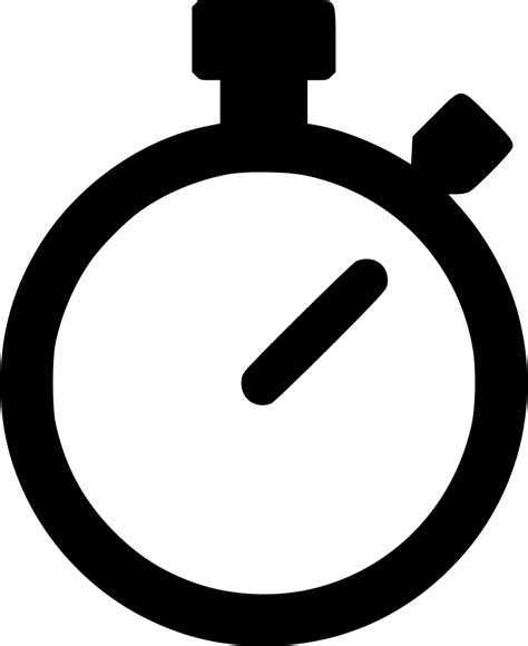 Realistic Stopwatch Timer On Transparent Background Png