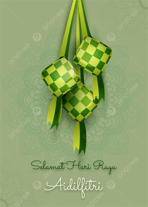 Sfondo Di Hari Raya Aidilfitri Con Ketupat Ketupat Verde Eid Al Fitr