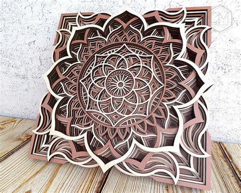 Layered Mandala Svg Laser Cut Multilayer Mandala Dxf Mandala Etsy