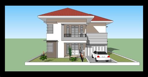 Desain Rumah 2 Lantai Sketchup Download Imagesee