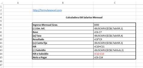 Calculo Inverso De Isr Salarios Formulas Excel Images