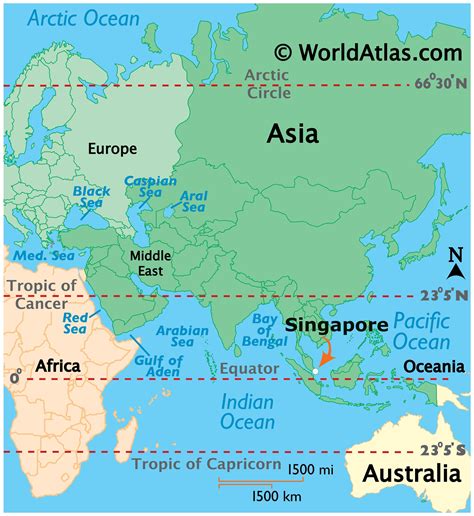 Singapore Map Geography Of Singapore Map Of Singapore