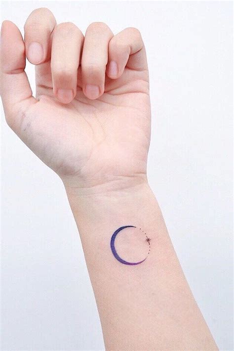 Moon Tattoo Design For Wrist Moontattoo Small But Meaningful Wrist