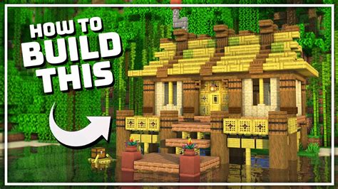 How To Build A Bamboo Starter House Minecraft 120 Tutorial Youtube