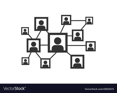 Social Network Icon People Network Royalty Free Vector Image