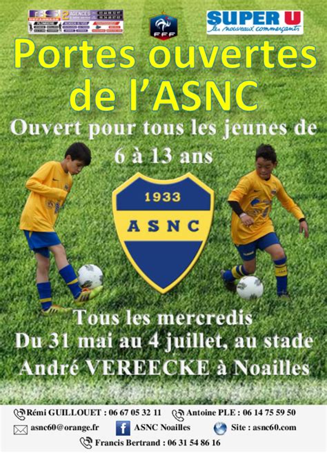 Les journées portes ouvertes de l'efj sont toujours maintenues, qu'elles soient digitales un moment privilégié pour visiter nos locaux, découvrir le fonctionnement de notre école de. Porte Ouverte Ecole de Football U6 à U13 - A.S NOAILLES ...