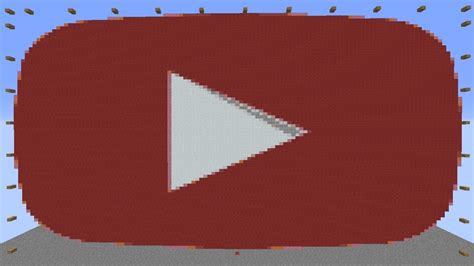Minecraft Youtube Logo 1 ║ Pixel Art ║ Time Lapse ║ 8148 Blocks ║ Hd