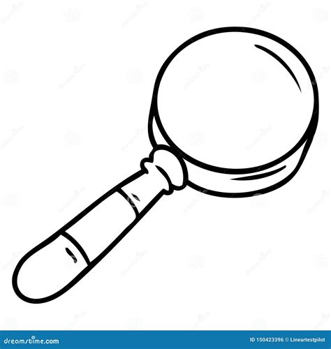 Hand Drawn Line Drawing Doodle Of A Magnifying Glass Stock Vector