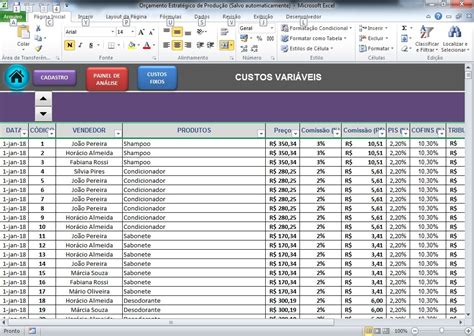 Planilha De Gest O E Custos De Restaurantes Em Excel Planilhas Prontas Bank Home Com