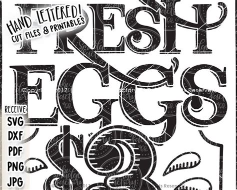 Farm Fresh Eggs 3 Svg And Printable The Smudge Factory