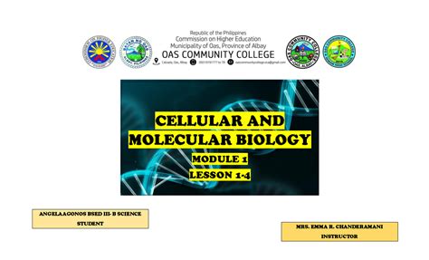 Module 1 Cell And Molecular Biology Cellular And Molecular Biology