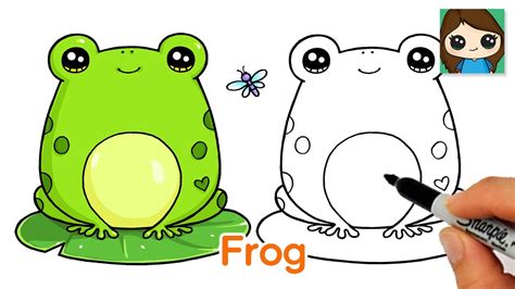 How To Draw A Cute Frog Easy 🐸 Youtube