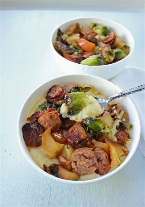 Begin by grinding your meat. Smoked Gruyere Grits w/ Chicken Sausage, Apples & Brussel Sprouts | Chicken sausage, Chicken ...