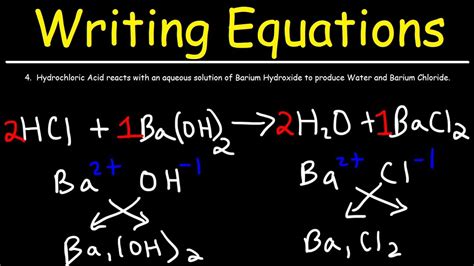 How To Write Chemical Equations From Word Descriptions Youtube