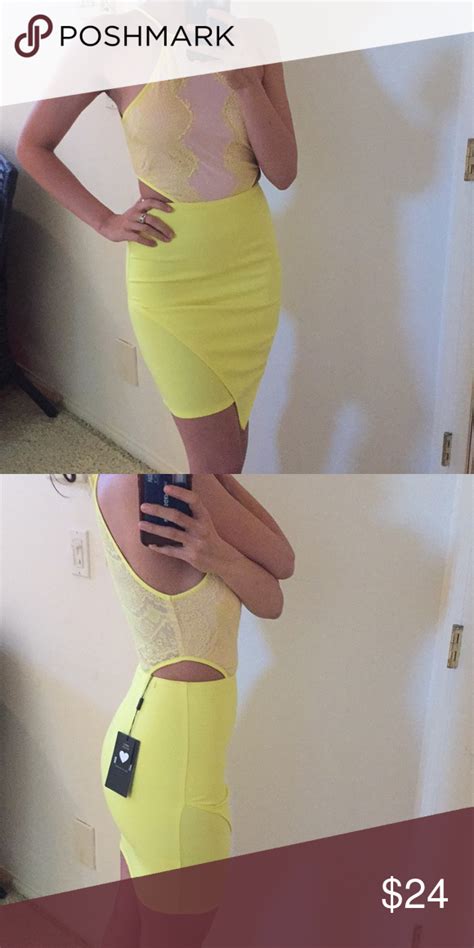 Lace Yellow Mini Dress Yellow Mini Dress Dresses Missguided Dress