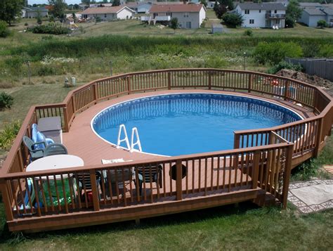 Stenciling a concrete pool deck can be a great alternative to decorative stamping while permitting similar design flexibility. Pool Deck Plans 27 Foot Round | Home Design Ideas