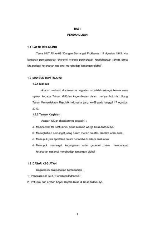 Contoh Proposal Kegiatan Lomba 17 Agustus – Amat