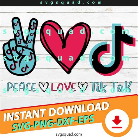 Free 116 Png Peace Love Tik Tok Svg Svg Png Eps Dxf File