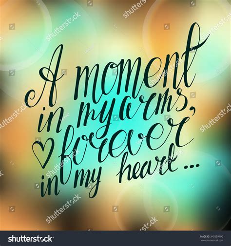 A Moment In My Arms Forever In My Heart Romantic Poster With Quote