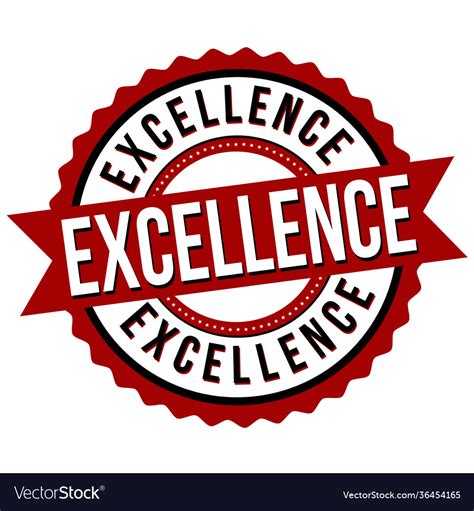 Excellence Label Or Sticker On White Royalty Free Vector