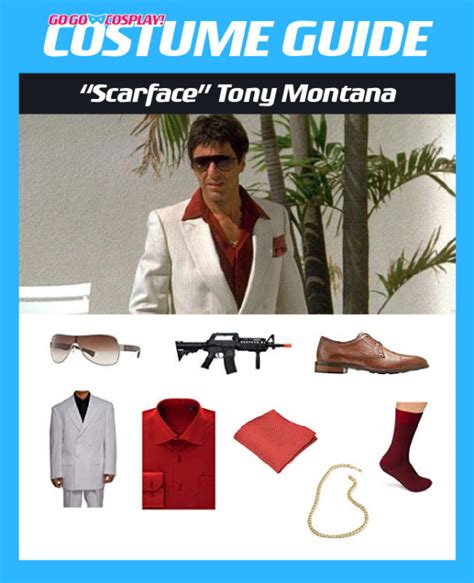 Scarface Tony Montana Costume Diy Cosplay With Suit And Gold Chain