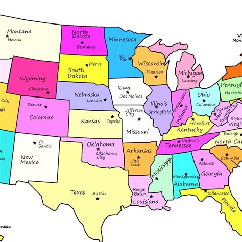 Us Map With States Labeled Printable Printable Us Maps