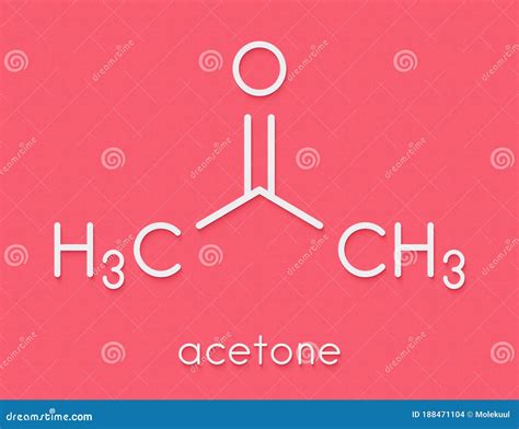 Acetone Solvent Molecule Molecular Model Vector Illustration 191122460