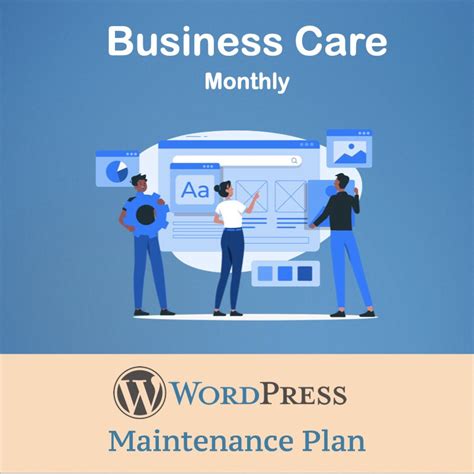 Wordpress Business Care Maintenance Monthly Plan Service Package Usa