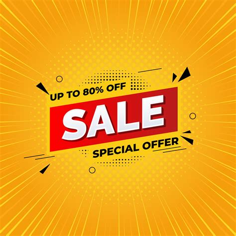 Special Offer Sale Banner Background With Yellow Background 11419494