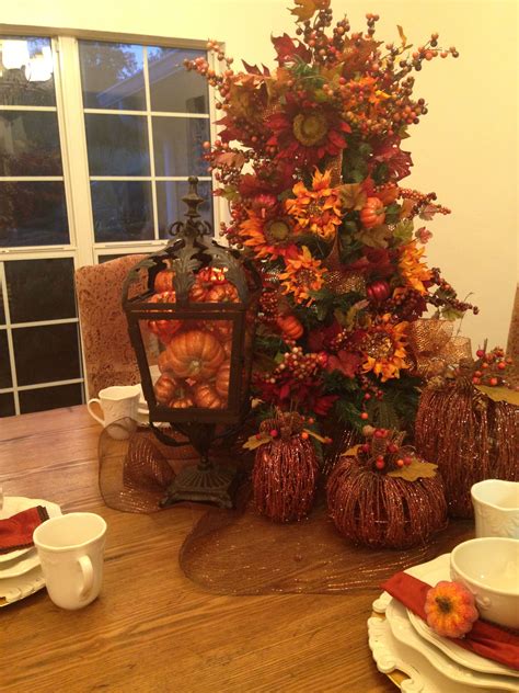Fall Tree And Pumpkins Fall Outdoor Decor Thanksgiving Home