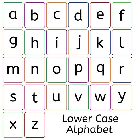 Letter Lower Case Alphabet Flash Cards Printable In 2021 Alphabet