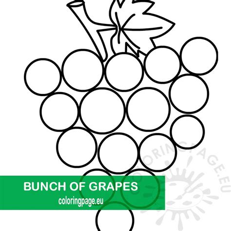 Printable Bunch Of Grapes Outline Coloring Page