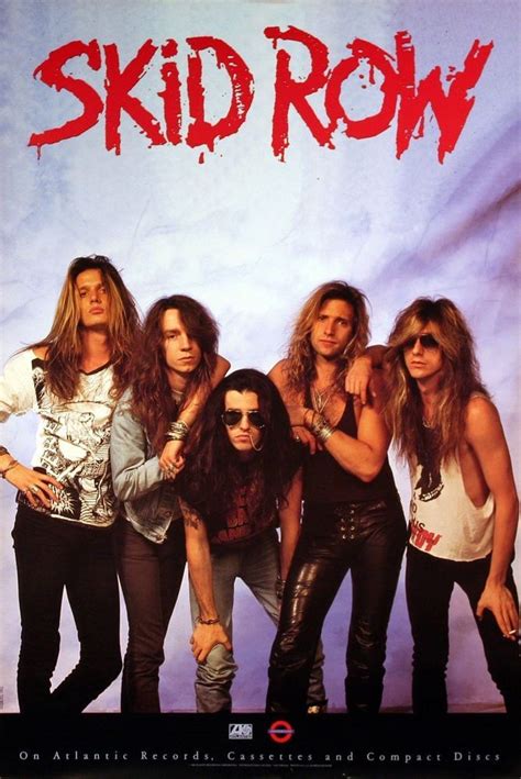 Skid Row 1989 Debut Album Original Promo Poster Skid Row Heavy Metal