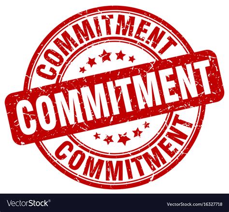 Commitment Red Grunge Stamp Royalty Free Vector Image