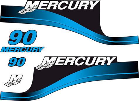Mercury 90 Hp Two Stroke Outboard Engine Decals Sticker Set Etsy