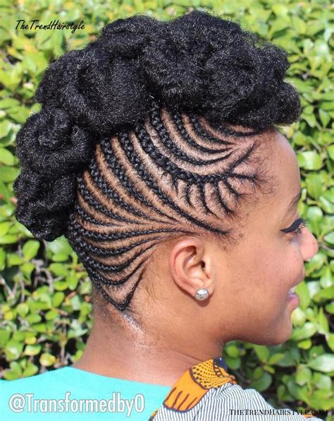 Such twisted updos for the natural hair allow you to have a formal look while protecting your strands from over styling and heat damage. #1: Feed-In Braids with Cuff Beads - 20 Super Hot Cornrow Braid Hairstyles - The Trending Hairstyle