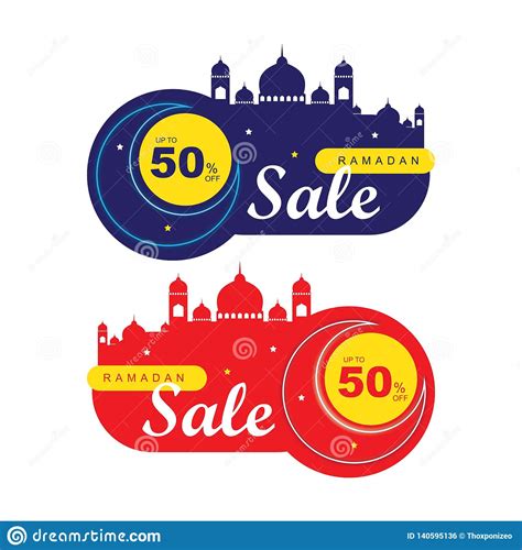 Ramadan Sale Bannerdiscount And Best Offer Tag Label Or Sticker Set