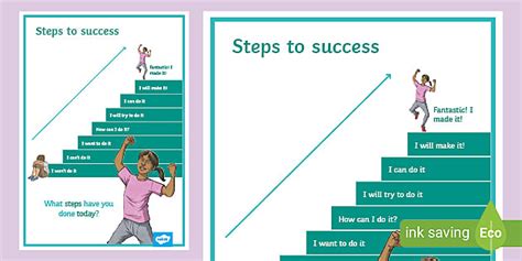 Steps To Success Display Poster Teacher Made Twinkl