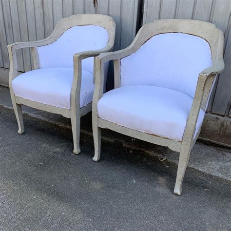 Because grey is a neutral, grey accent chairs offer loads of style versatility. Pair of Scandinavian Gustavian Style Gray Painted Armchairs For Sale at 1stdibs