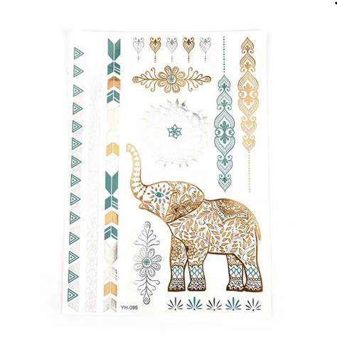 Metallic Temporary Tattoos 6 Styles Feathers And Center Pieces The Songbird Collection