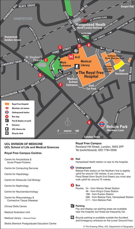Ucl Hospital Map