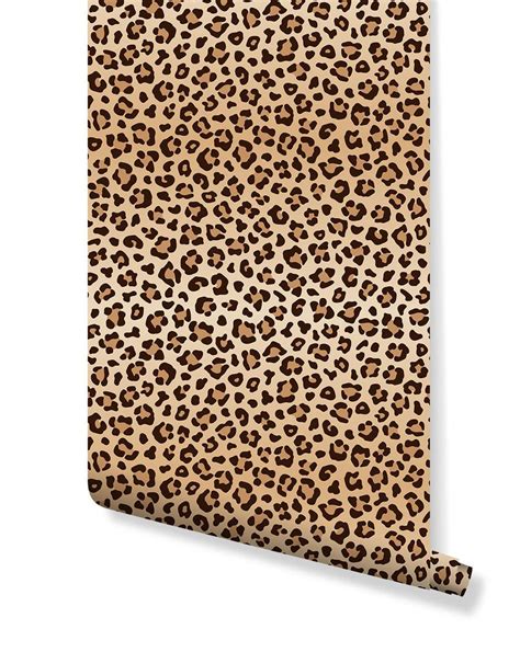 Leopard Print Peel And Stick Wallpaper Self Adhesive Accent Etsy