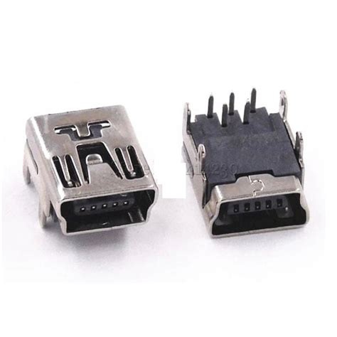 Mini Usb Port Type B Pin Female Socket Right Angle Dip Jack Connector Garg Computers