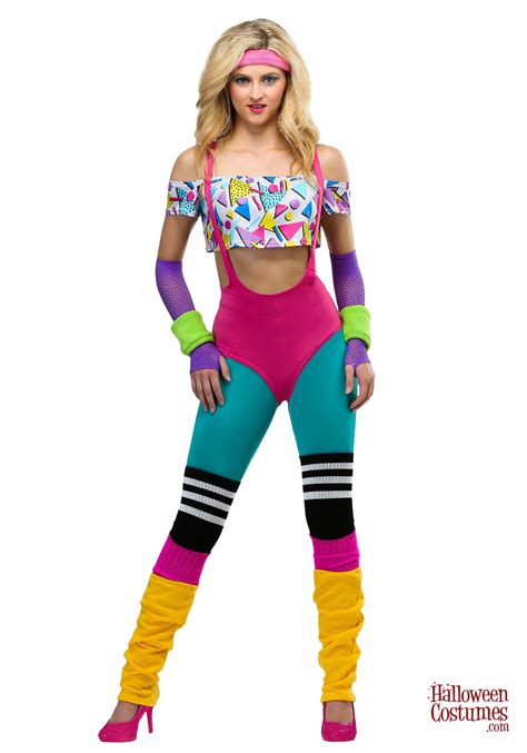 women s work it out 80 s costume exclusive halloween ideas in 2019 80s costume 1980s